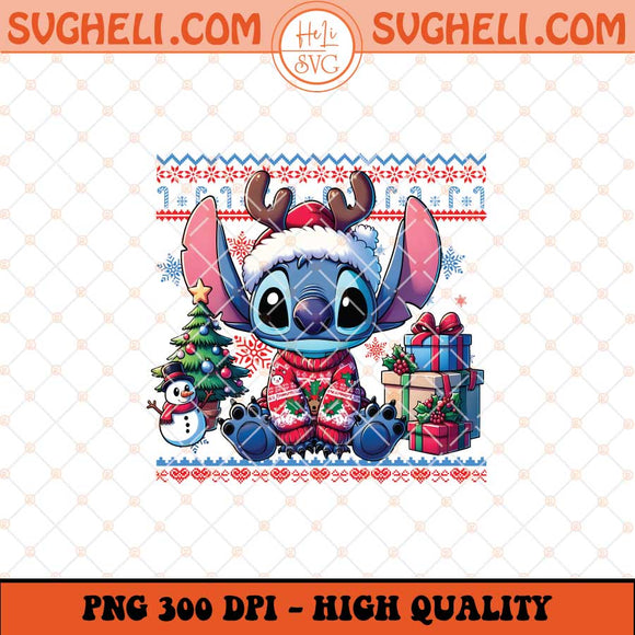 Ugly Sweater Blue Monster Png Christmas Cartoon Sweater Png Sublimation Files