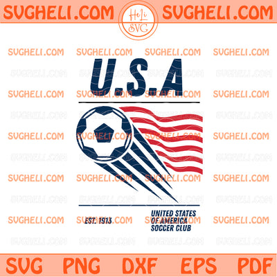 United States of America Soccer Team Boxy Svg Soccer Svg