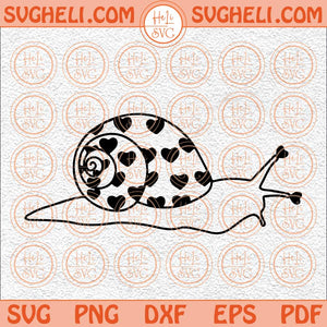 Valentine Snail Svg Heart Svg Cute Snail Svg Black Snail Svg Png Dxf Eps Files