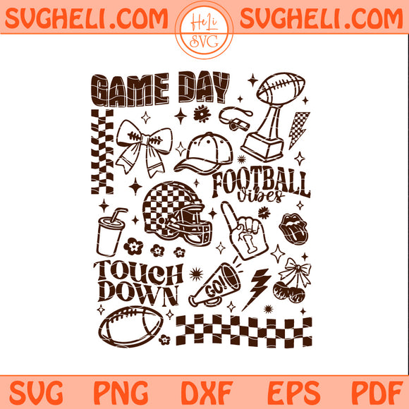 Vintage Football Svg Football Season Svg Touchdown Svg