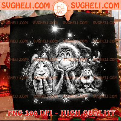 Vintage Grinch And Friend Christmas Halftone Png Grinch Png
