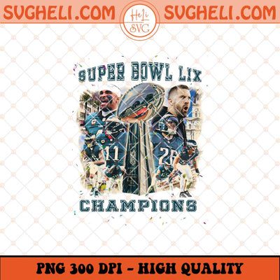 Vintage Philadelphia Eagles Super Bowl LIX Champions Png Sublimation Files