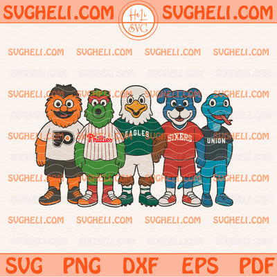 Vintage Philly Sports Mascots Svg Philly Mascots Svg
