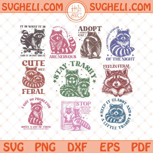 Vintage Raccoon Bundle Svg Funny Raccoon Svg Raccoon Svg Png Dxf Eps Files