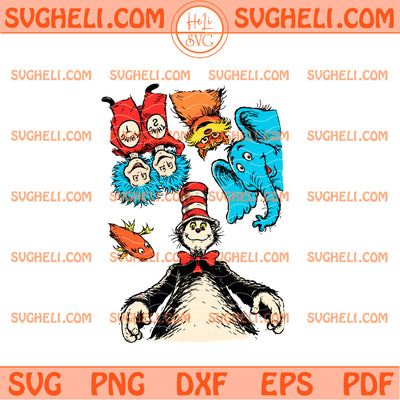 Vintage Read Across America Svg Dr Seuss Reading Friends Svg