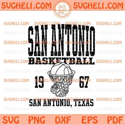 Vintage San Antonio Spurs Basketball 1967 Svg Spurs NBA Svg