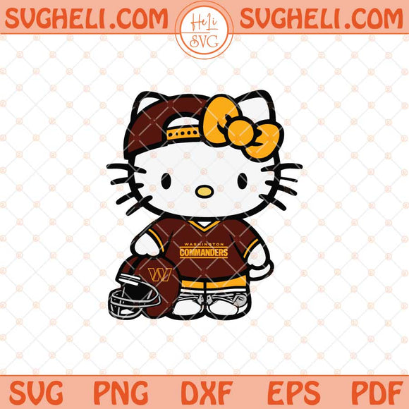 Washington Commanders Hello Kitty Svg Washington Fan Svg Png Dxf Eps Files