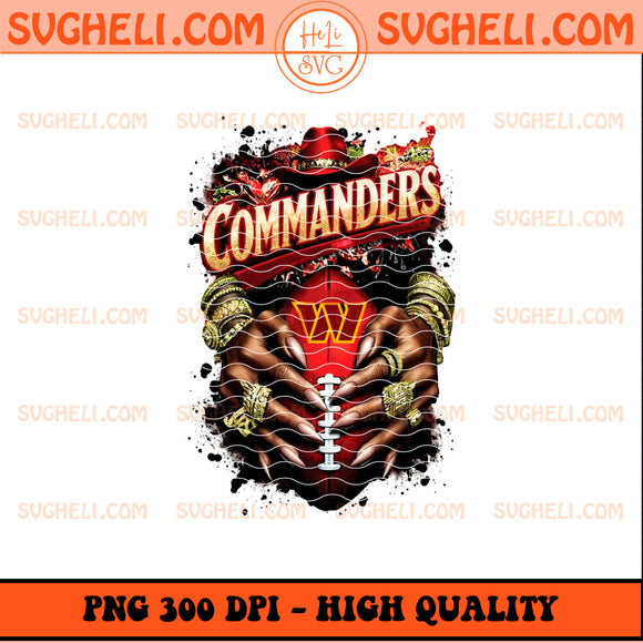 Washington Commanders NFL Hand Nail Finger Png