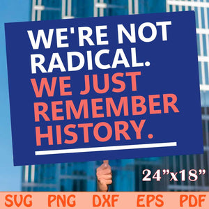 We're Not Radical We Just Remember History Poster Svg Png Dxf Eps Files