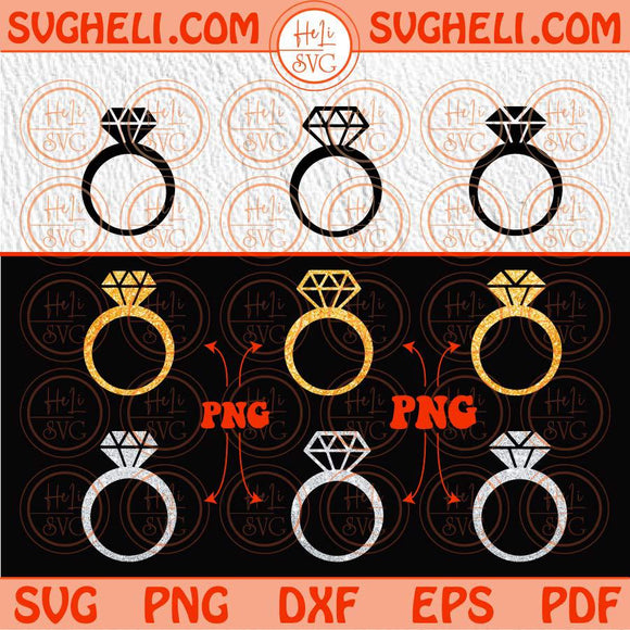 Wedding Ring Svg Couple Ring Svg Twinkle Gold Ring Png Svg for Cricut Png Dxf Eps Files