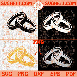 Wedding Rings Svg Wedding Ring Svg Couple Rings Silhouette Png Dxf Eps Files