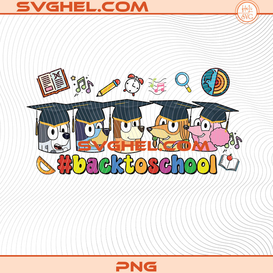 Welcome Back To School Bluey And Friends Png Bluey Kid Png