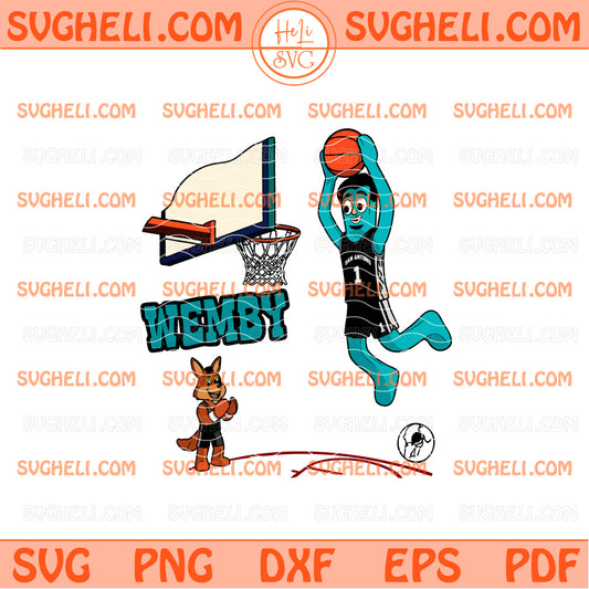 Wemby Cartoon San Antonio Spurs Basketball Svg Spurs Svg