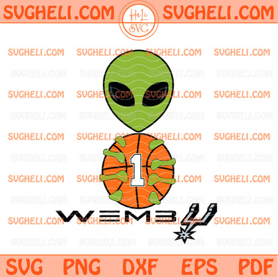 Wemby San Antonio Spurs Number 1 Svg Alien Basketball Svg