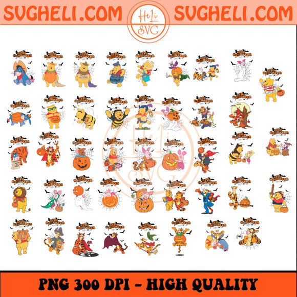 Winnie The Pooh Halloween Png Bundle Disney Halloween Png