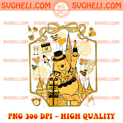 Winnie The Pooh Happy New Year 2026 Png Pooh New Year Png