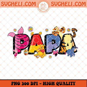 Winnie The Pooh Papa Png Best Papa Png Disney Dad Png Sublimation Files