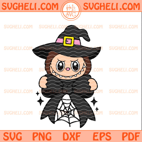 Witch Labubu Halloween Svg Cute Labubu Witch Svg