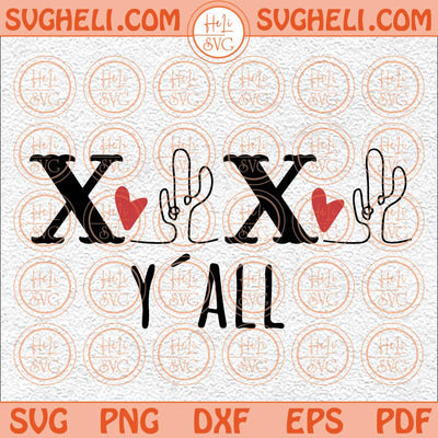 XoXo Svg Hugs and Kisses Svg Valentine Svg Cactus Valentine Svg Png Dxf Eps Files
