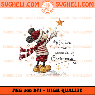 Yarn Crochet Believe In The Wonder Of Christmas Mouse Png