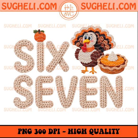 Yarn Crochet Six Seven Thanksgiving Turkey Png