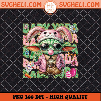 Yoda Easter With Sunglasses Png Yoda Bunny Png Sublimation Files