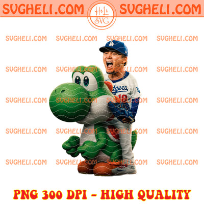 Yoshi Dodgers 2-0 Win Png LA Dodgers Fan Art Png