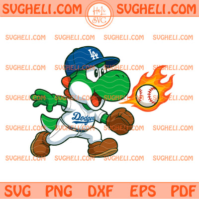 Yoshi LA Dodgers Baseball Svg Yoshi Player Dodgers Svg
