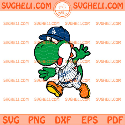 Yoshi Los Angeles Dodgers Svg Super Mario Dodgers Svg