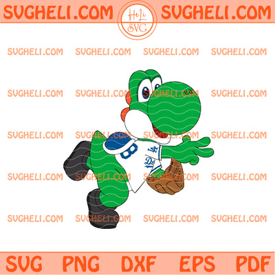 Yoshi Super Mario Kids Los Angeles Dodgers Svg Dodgers Svg