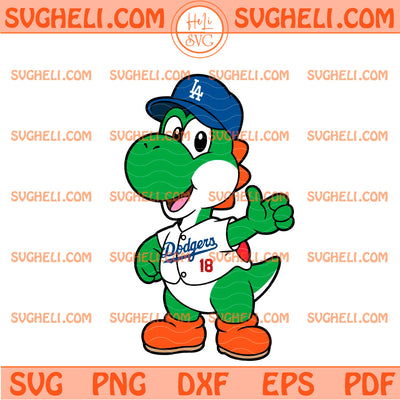 Yoshi Super Mario Los Angeles Dodgers Svg Yoshi Dodgers Svg