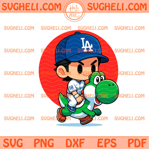 Yoshi Yoshinobu Yamamoto Dinosaurs Los Angeles Dodgers Svg