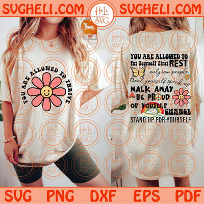 You Are Allowed To Svg Inspirational Svg Positive Svg Mental Health Svg Png Dxf Eps Files