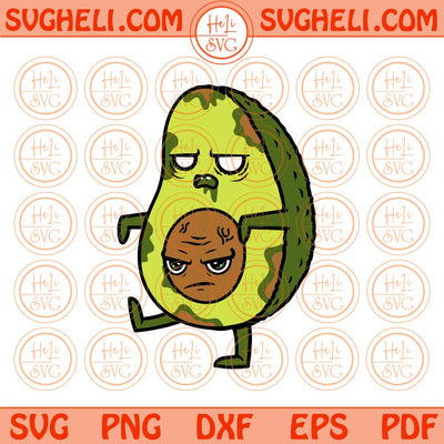 Zombiecado Svg Scary Avocado Halloween Svg Zombie Avocado Svg Png Dxf Eps Files