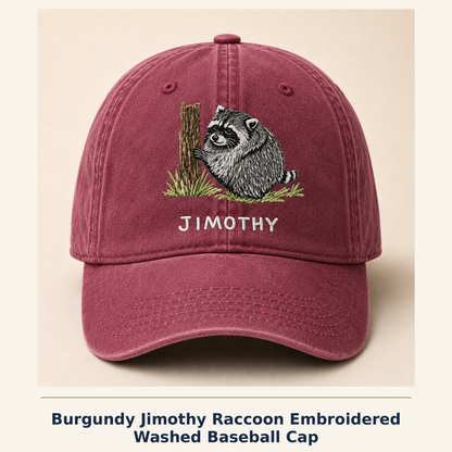 Viral Seattle Jimothy Raccoon Embroidered Baseball Cap