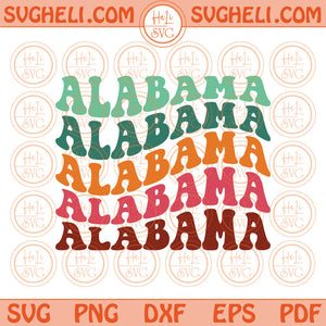 Alabama State Svg Love Alabama Png Wavy Stacked Alabama Svg Png Dxf Pdf Eps Files