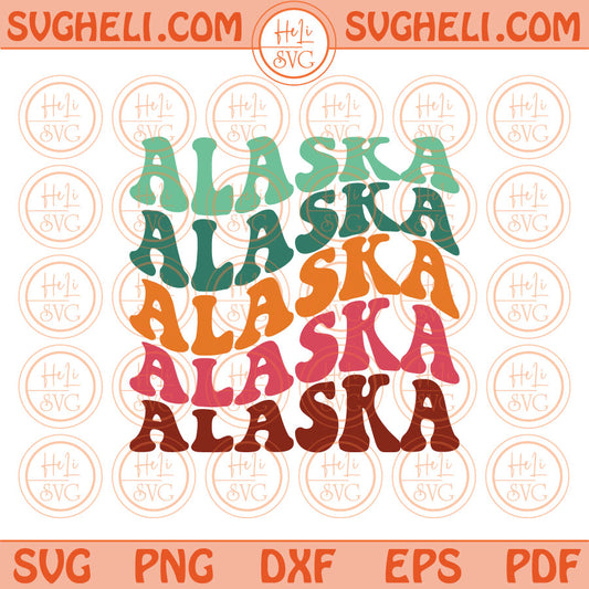 Alaska State Svg Love Alaska Png Wavy Stacked Alaska Svg Png Dxf Pdf Eps Files