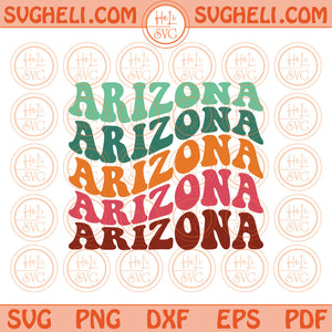 Arizona State Svg Love Arizona Png Wavy Stacked Arizona Svg Png Dxf Pdf Eps Files