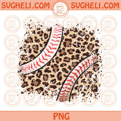 Baseball Leopard Png Sublimation Distressed Softball Leopard Png Design Files
