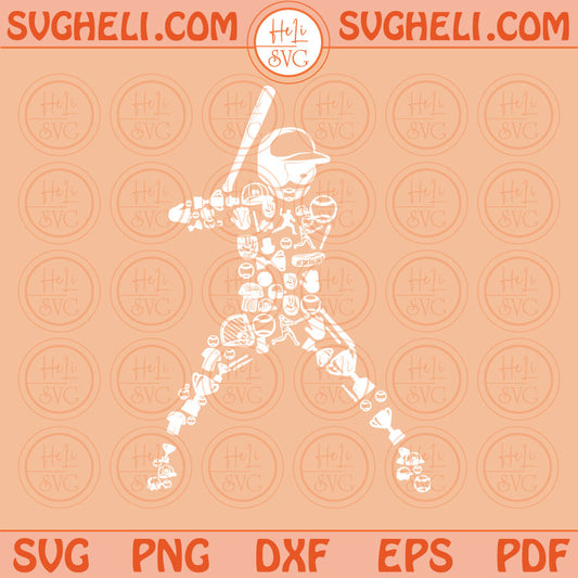Baseball Player Svg Baseball Player Silhouette Softball Man Dxf Png Svg Eps Files