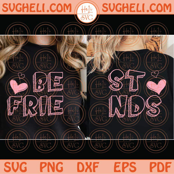 Best Friends Svg Retro Heart Best Friends Matching Svg Friendship Svg Png Dxf Eps Files