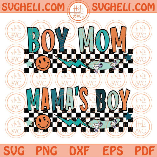 Boy Mom and Mama’s Boy Png Sublimation Matching Mom and Son Svg Png Dxf Eps Files