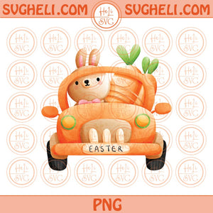 Easter Bunny Car Png Sublimation Carrot Rabbit Easter Truck Png Design Files