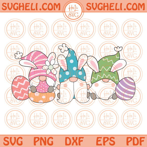 Easter Bunny Gnomes Svg Retro Cute Easter Egg Bunny Gnome Png Svg Sublimation Design Dxf Eps Files