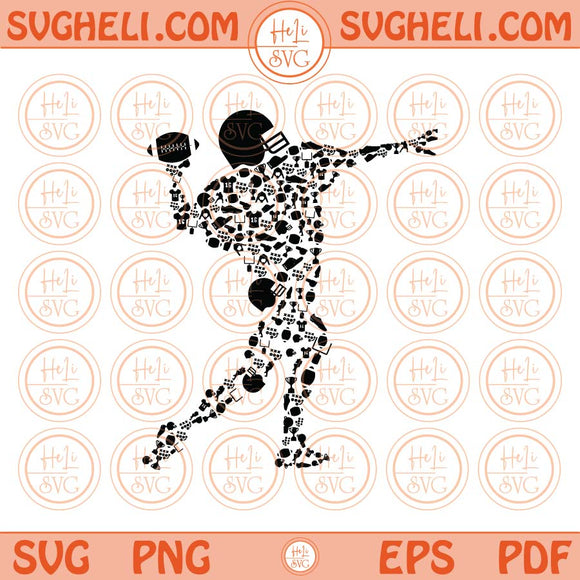 Football Player Silhouette Svg Png Rugby Player Dxf Cutting Files Png Pdf Eps Files