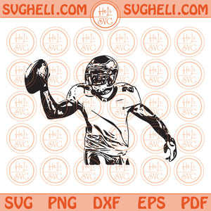 Football Player Svg Football Player Silhouette Dxf Cutting Png Svg Pdf Eps Files