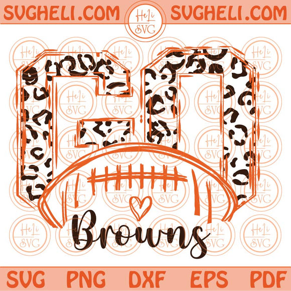 Go Browns Svg Go Leopard Browns Football Svg Go Football Browns Svg Png Eps Files