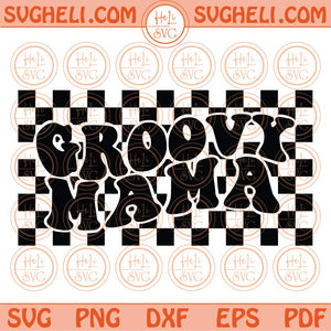 Groovy Mama Svg Checkered Flag Groovy Mama Retro Svg Png Dxf Eps Files