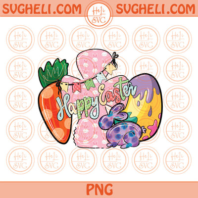 Happy Easter Carrot Jesus Cross Egg Png Sublimation Easter Bunny Png File