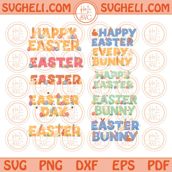 Happy Easter Png Happy Easter Bunny Retro Groovy Png Sublimation Bundle 10 Design Files